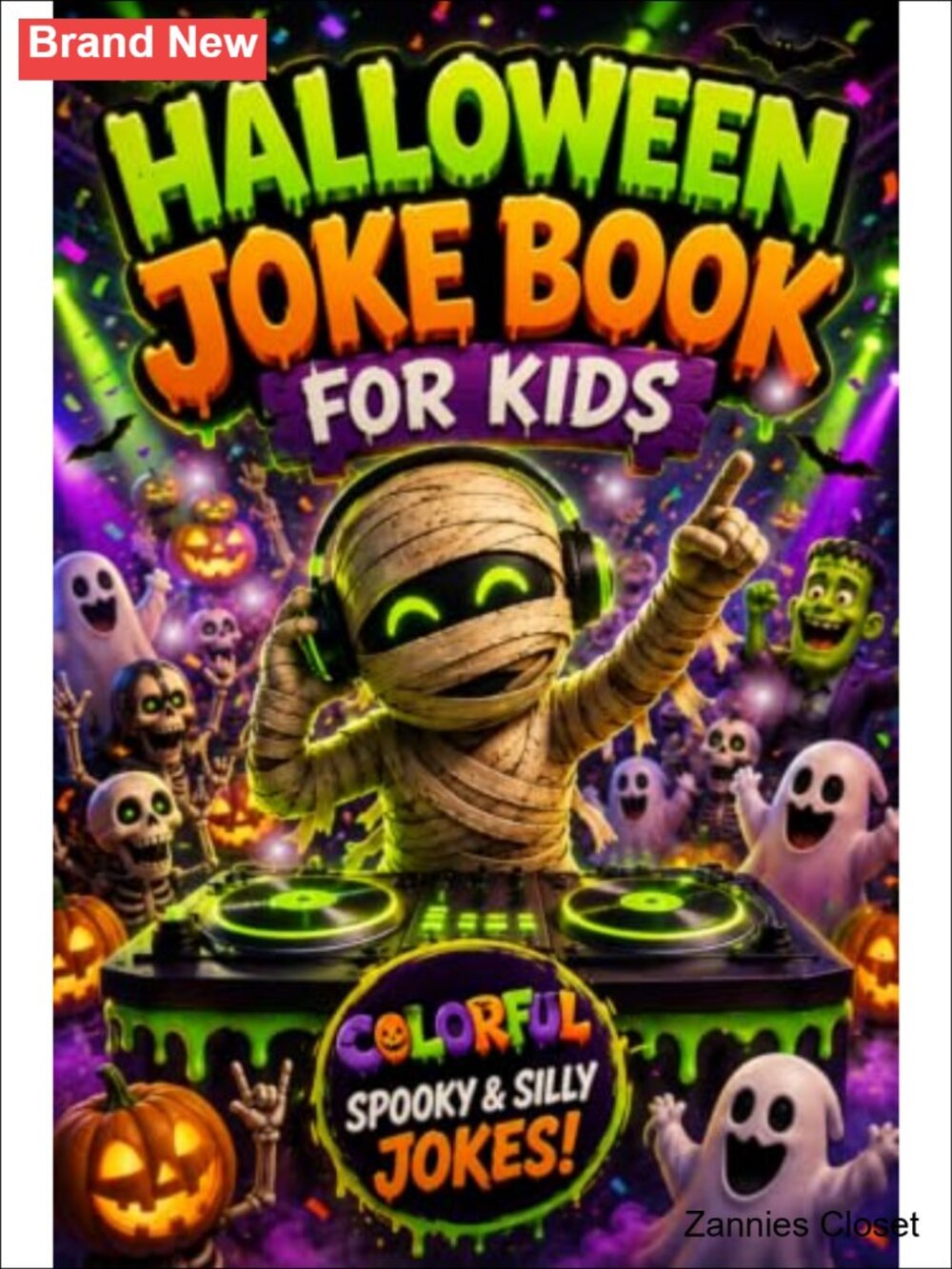 👻 Halloween Joke Book for Kids Ages 6-12 Full-Color Illustrations